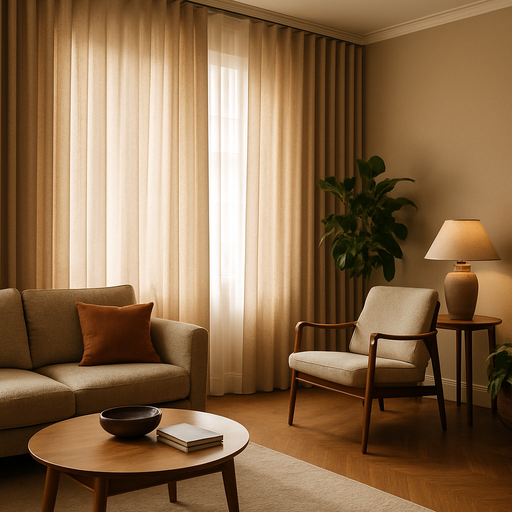 L’Art de la Décoration Intérieure avec des Rideaux à Ruflette : Créez une Ambiance Équilibrée